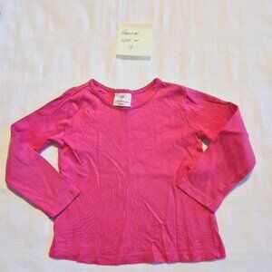 Hanna Andersson girls size 100 or 4 pink long sleeve shirt minor fade
